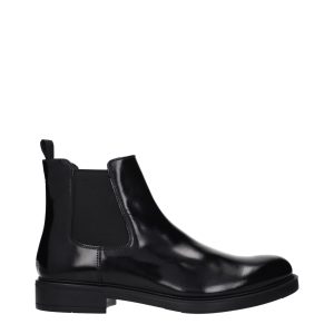 Black Leather Ankle Boots
