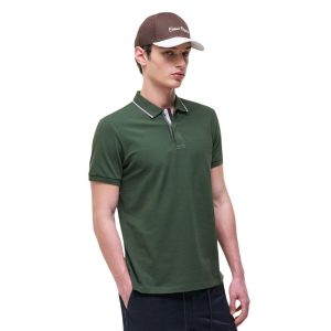 Green Cotton Polo Shirt