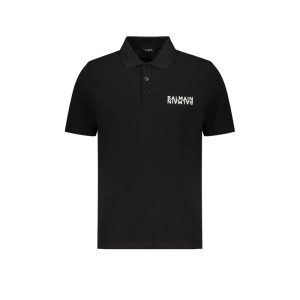 Black Cotton Polo Shirt