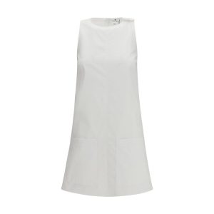 White Cotton Casual Dress