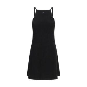 Black Viscose Casual Dress