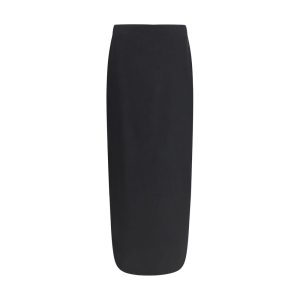 Black Wool Long Skirt