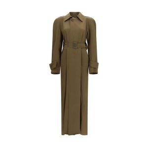 Bicolor Silk Trench Coat