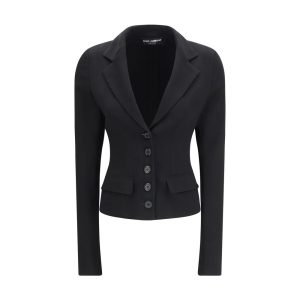 Black Fleece Wool Jackets And Coat
