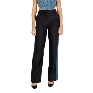 Black Polyester Mom Jeans