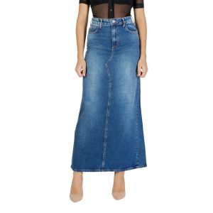 Blue Cotton Long Skirt