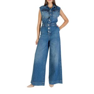 Blue Cotton Jumpsuit