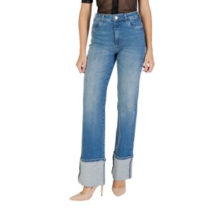 Blue Cotton Bootcut Jeans