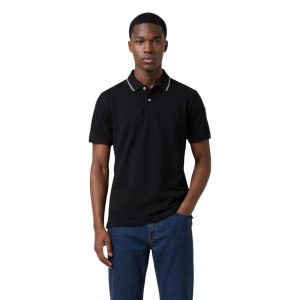 Black Cotton Polo Shirt