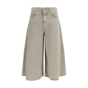 Beige Lyocell Bermuda Shorts