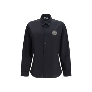 Black Cotton Dress Shirt