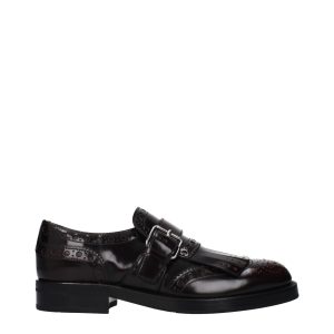 Red Leather Slip-On Loafers