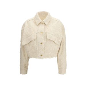 Beige Cotton Denim Jacket