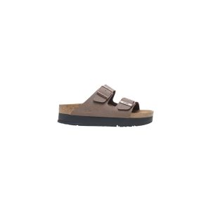 Brown Synthetic Platform Sandals