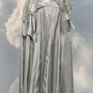 Gray Fibres Midi Skirt