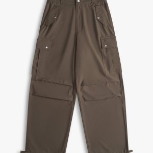 Olive Linen Cargo Pants