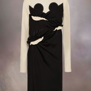 Black Fibres Midi Dress