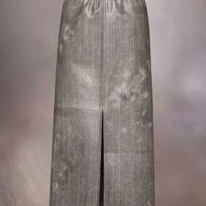 Bicolor Fibres Midi Skirt