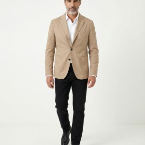 Beige Cotton Blazer
