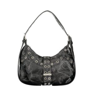 Black Polyurethane Women's Mini Bag