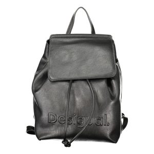 Black Polyurethane Women's Backpack