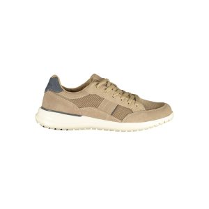 Beige Polyurethane Men's Sneaker