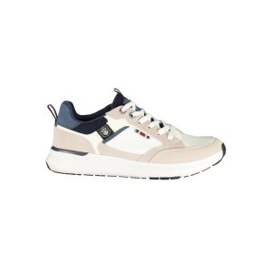 White Polyester Men's Sneaker