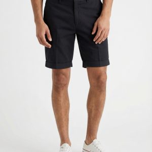 Navy Blue Cotton Shorts