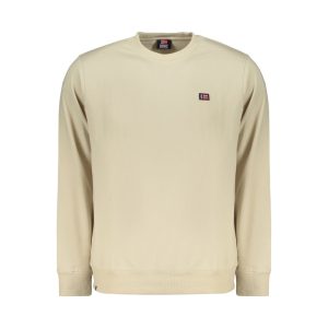 Beige Cotton Men Sweatshirt
