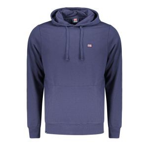 Blue Cotton Men's Hoodie