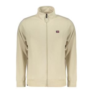 Beige Cotton Men Sweatshirt