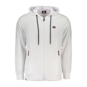 White Cotton Men's Sweatshirt Hoodie