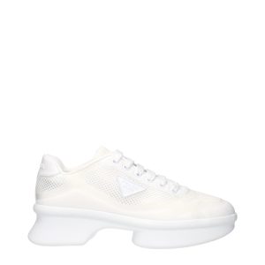 White Fabric Athletic Sneakers