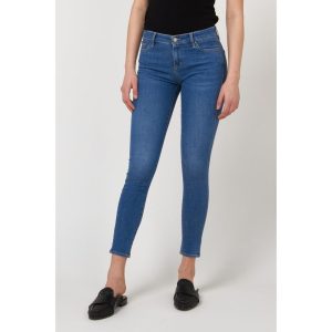 Blue Cotton Skinny Jeans