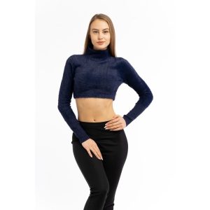 Blue Polyester Cardigan