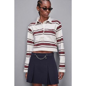 Bicolor Cotton Long Sleeve T-Shirt