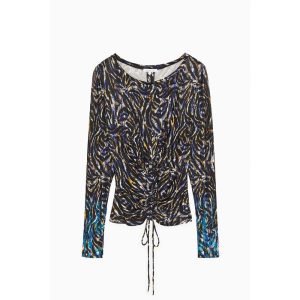 Multicolor Polyester Long Sleeve T-Shirt