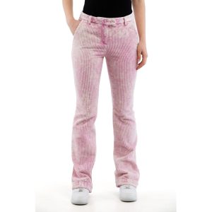 Multicolor Cotton Casual Pants