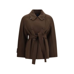 Brown Fleece Wool Coat