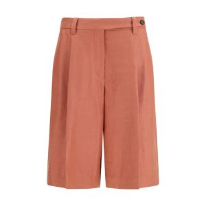 Multicolor Linen Bermuda Shorts