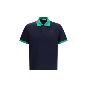 Blue Cotton Polo Shirt