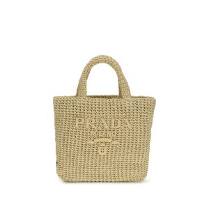 Beige Viscose Handbag