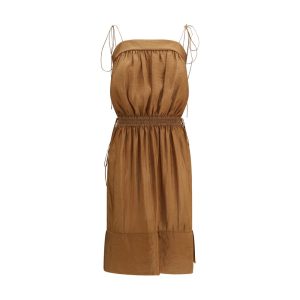 Beige Polyester Casual Dress