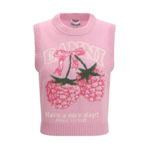 Multicolor Wool Sleeveles Sweater