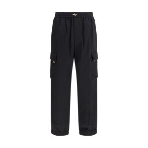 Black Polyamide Cargo Pants
