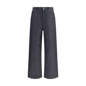 Blue Linen Relaxed Fit Jeans