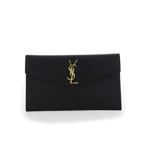 Black Calf Leather Bos Taurus Clutch Bag