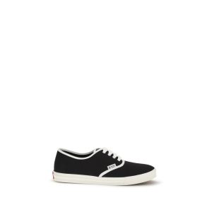Black Cotton Athletic Sneakers