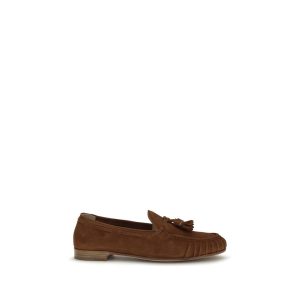 Brown Calf Leather Bos Taurus Slip-On Loafers