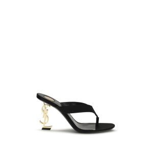 Black Silk Sandals